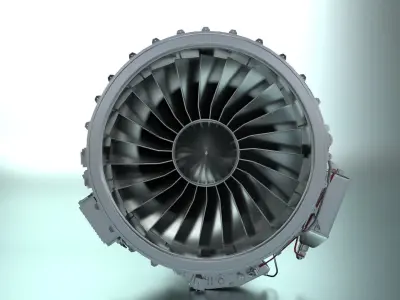 High Detailed Turbo fan CFM56 3D model