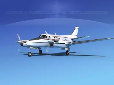 Beechcraft King Air 100 V01 3D model