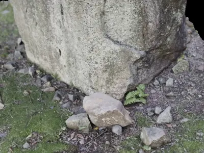 Korea moss valley stone tower 3D model