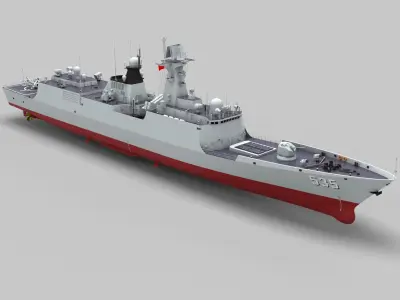 Chinese Navy Type 054A Jiangkai Frigate 3D model