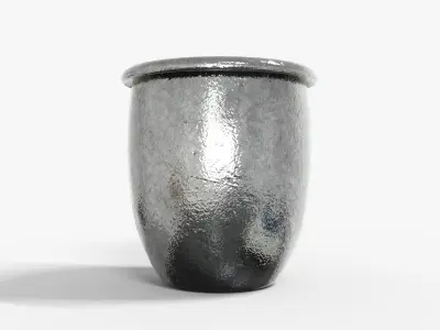 Quill and InkPot Low-poly 3D model