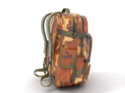Camouflage Tactical Backpack model pack Low-poly 3D model