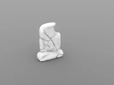 Weathered Flat Headstone - Free Sample Free 3D print model