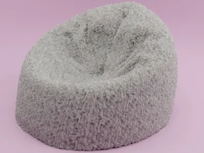 Ottoman bean bag chair Free 3D model