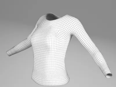 T Shirts for woman Free low-poly 3D model