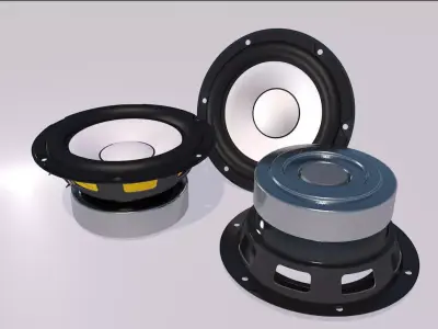 Speaker - Yamaha HS5-HS7-HS8 3D model