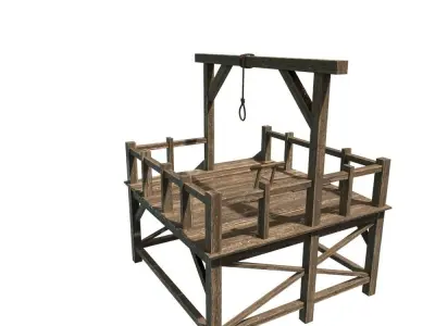 Gallows Low-poly 3D model