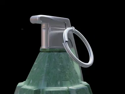 Low Poly MK2 Hand Grenade Low-poly 3D model