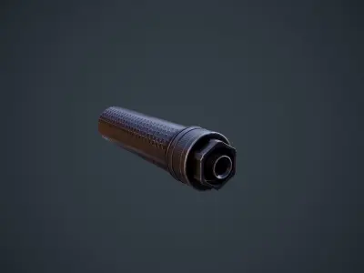 Military Suppressor Game Ready Unreal-Unity Low-poly 3D model
