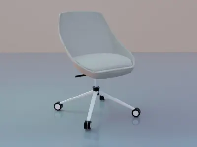 Office chair inspired by Ezy Low Chair of OFFECCT Free low-poly 3D model