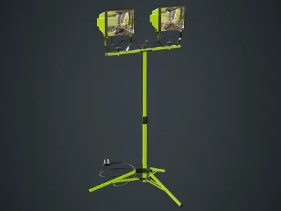 Mobile Construction Light 1 Untextured 3D model