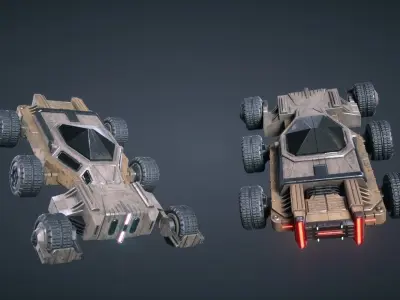 Mars KitBash - Vehicle Low-poly 3D model
