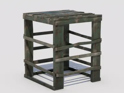 Footstool Low-poly 3D model