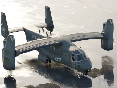 VTOL transporter gunship 3D model