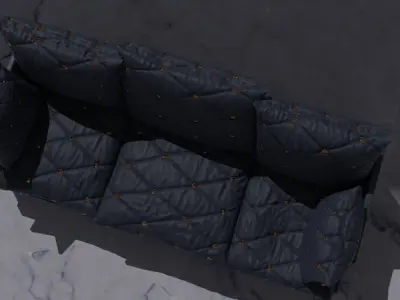 couch sofa with cushions Free 3D model