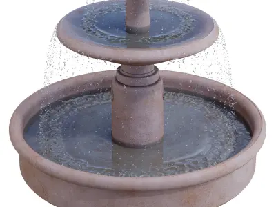 Campania - Esplanade Two Tier Fountain 3D model