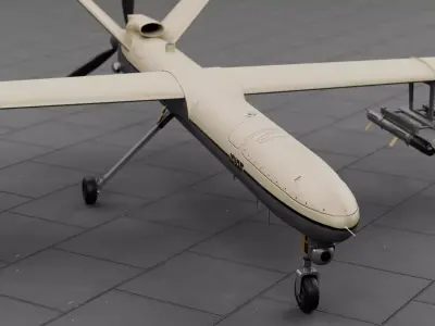 HESA Shahed-129 UCAV - The IRANIAN PREDATOR Low-poly 3D model