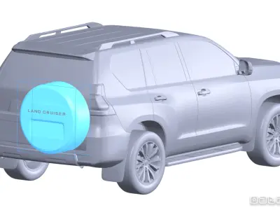 2018 2022 TOYOTA Land Cruiser PRADO J150 3D Scan Surface Data 3D model