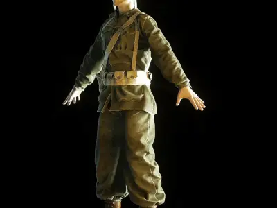 US Soldier WWII 3D model