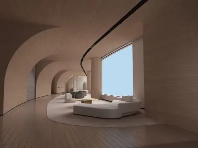The Hotel Lobby 11 3D model