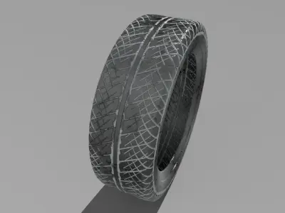 FROZEN TYRE Low-poly 3D model
