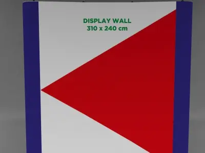 Banner Wall Display Low-poly 3D model
