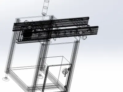PCB assembly line 3D model