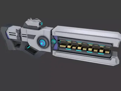 Sci Fi  Gun Low-poly 3D model