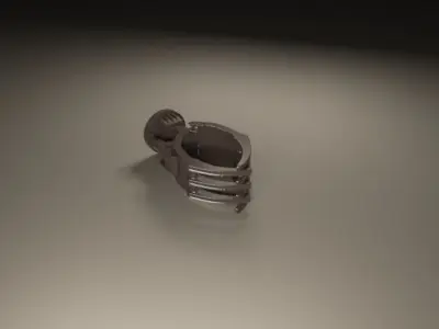 Grapple 3d Model metal arm Low-poly 3D model