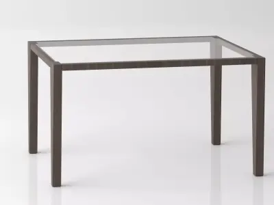 Wood Glass Coffee Table Free low-poly 3D model