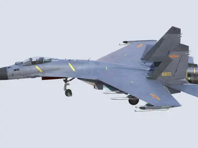 Chengdu J11 Fighter 3D model