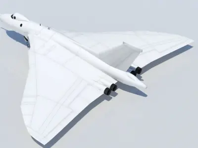 Avro 698 Vulcan Static Low Poly blank Low-poly 3D model
