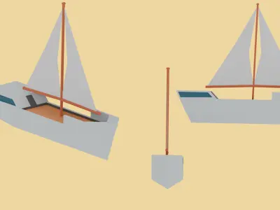 Low-Poly ships  Low-poly 3D model