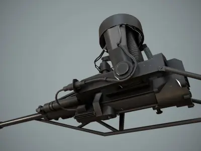 M230 Chain Gun Low-poly 3D model