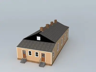 Double Shotgun House Free 3D model