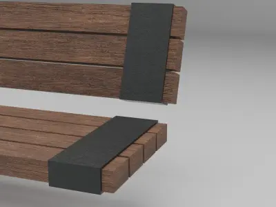 Park Bench Low-poly Low-poly 3D model