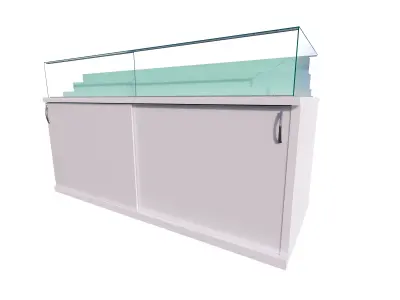 Glass Display Cabinet 3D model Free 3D print model 2 Free 3D print model