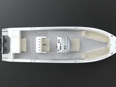 Center Console Fishing Boat 9M High Detail 3D model