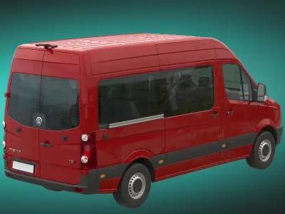 VW Crafter 2011 minibus L2H2 3D model