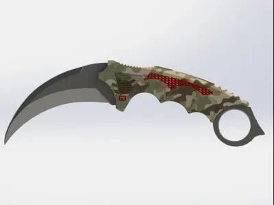 Military karambit 3D print model