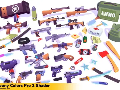 Hypercasual Action Props Pack Volume 1 Low-poly 3D model