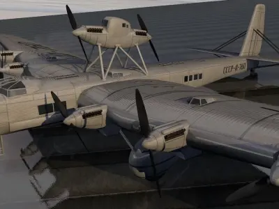 Tupolev ANT-20 Maxim Gorky 3D model