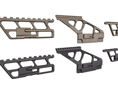 Gun Side Rail Pack Low-poly 3D model