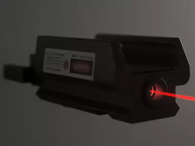 Tactical Red Dot Laser Sight 3D model