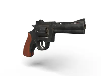 Revolver 3D model Bundle Low-poly 3D model