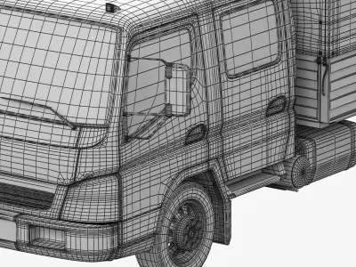 truck double cab tilt 3D model