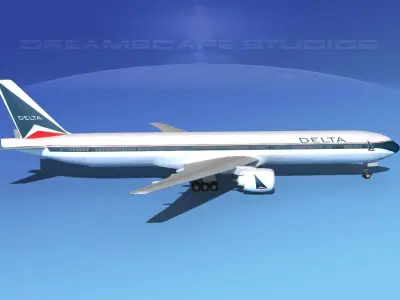 Boeing 777-300 Delta 3D model