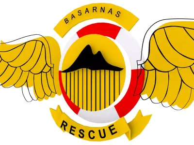 BASARNAS 3D Logo Low-poly 3D model