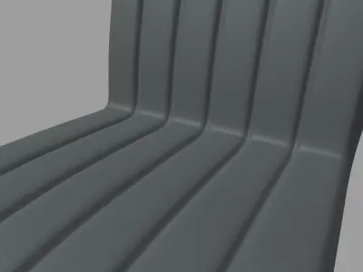 Car Seat 023 Low-poly 3D model