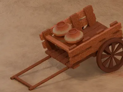 Medieval Cart Type 1 3D model